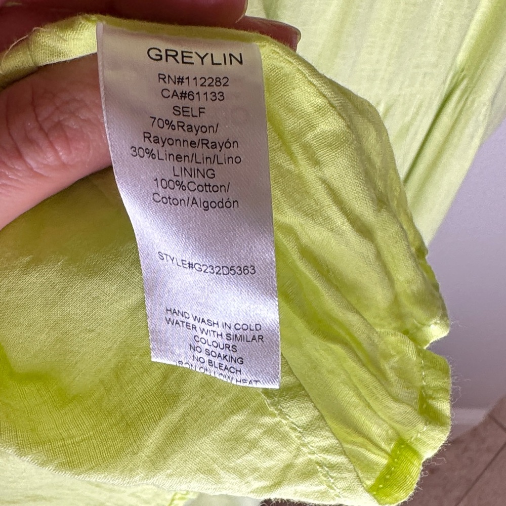 Greylin Cutout Midi A Line Dress Celery Green - Large - Picture 13 of 17